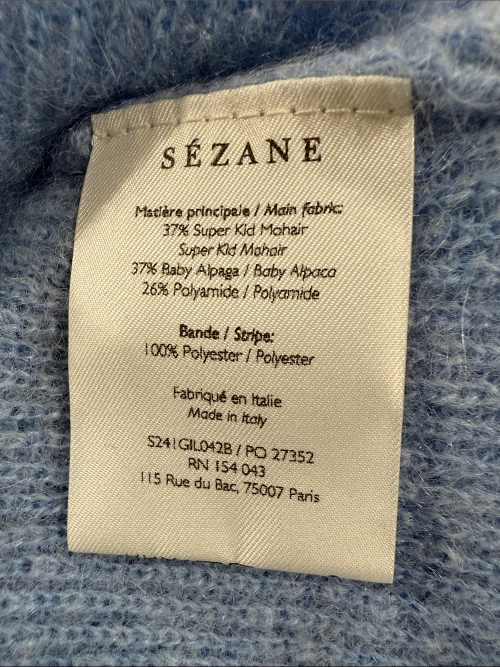 Sezane Barry Cardigan Light Blue - Size XL - Picture 5 of 5